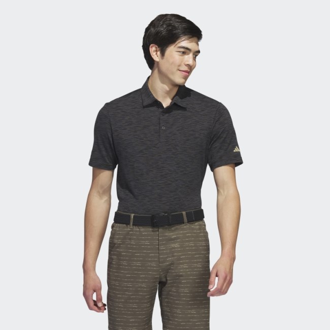 Space Dye Golf Polo Shirt Adidas Black