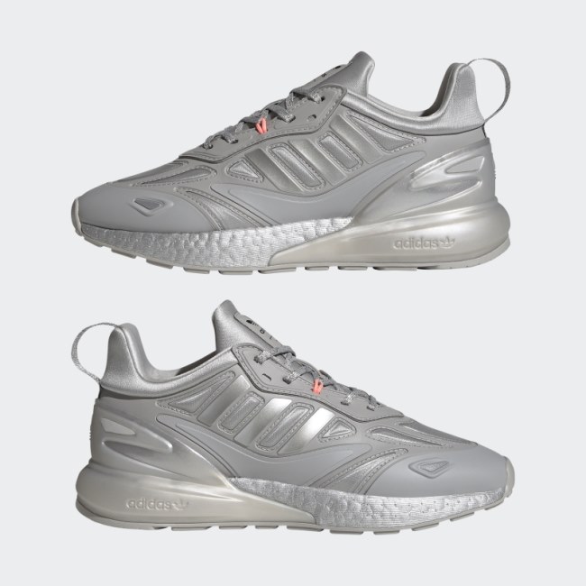 Grey Adidas ZX 2K BOOST 2.0 Shoes