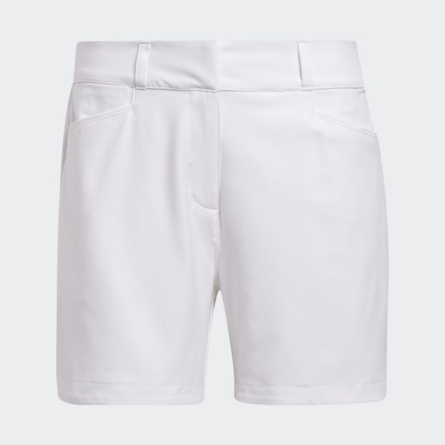 White Adidas Solid 5-Inch Shorts