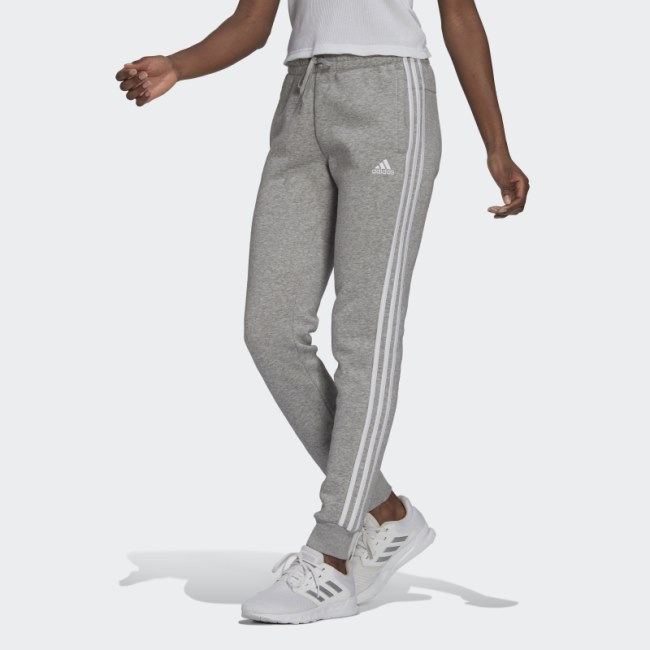 Essentials Fleece 3-Stripes Pants Medium Grey Adidas