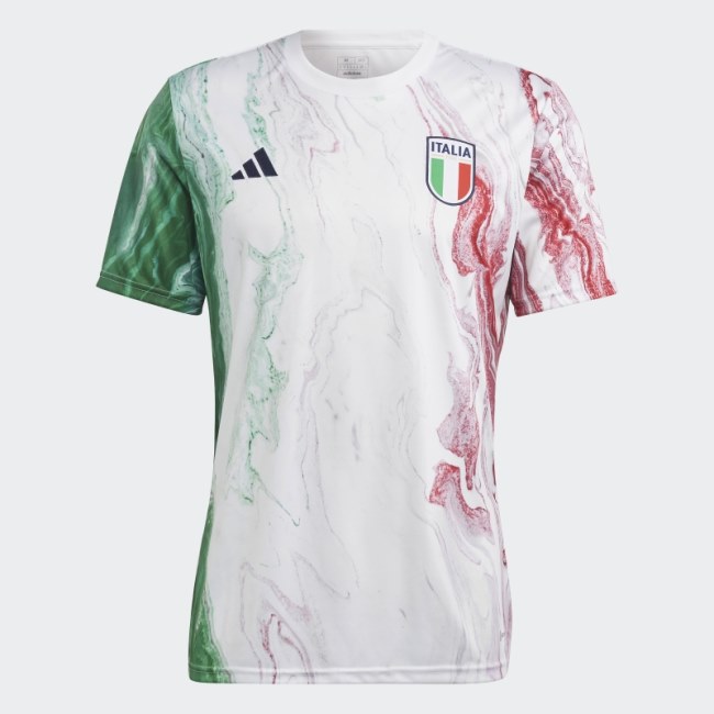 Red Adidas Italy Pre-Match Jersey Hot