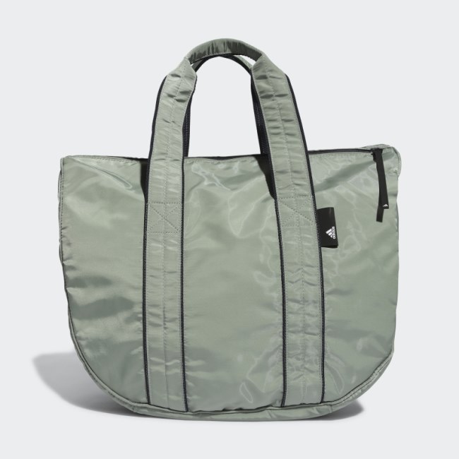 Silver Green Adidas Studio Tote Shoulder Bag