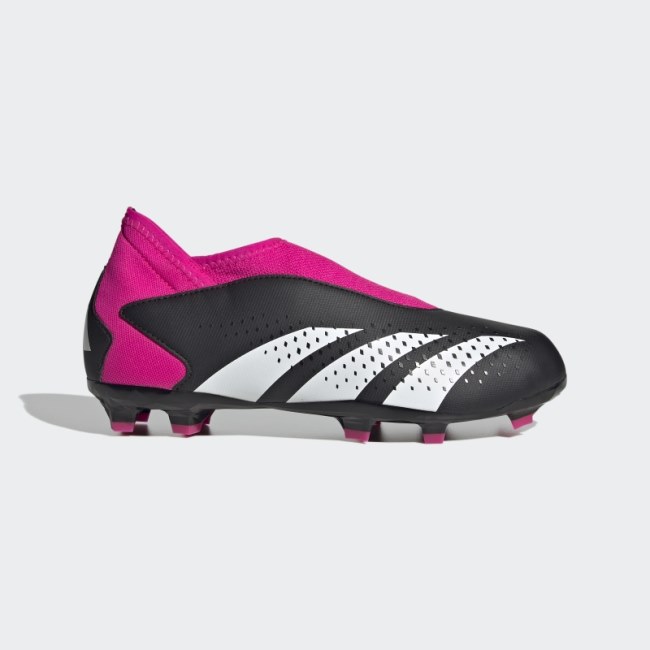 Adidas Black Predator Accuracy.3 Laceless Firm Ground Cleats