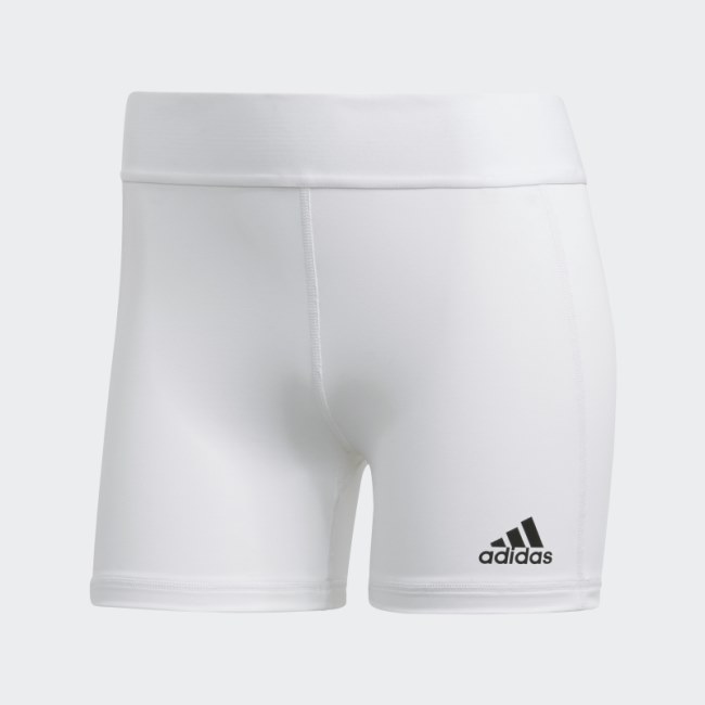 Adidas White Techfit Volleyball Shorts