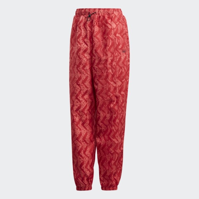 Allover Print Tracksuit Bottoms Flash Red Adidas