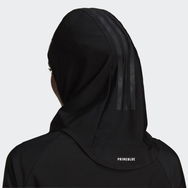 Adidas Black 3-Stripes Swim Hijab