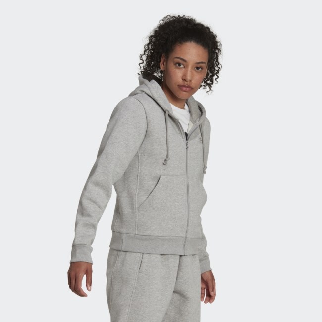 Adidas ALL SZN Fleece Full-Zip Hoodie Medium Grey Fashion