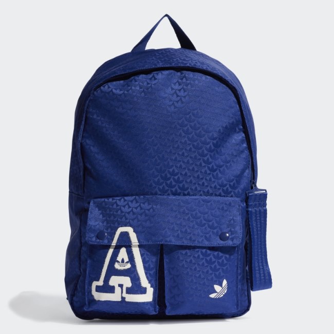 Trefoil Jacquard Monogram Backpack Adidas Victory Blue