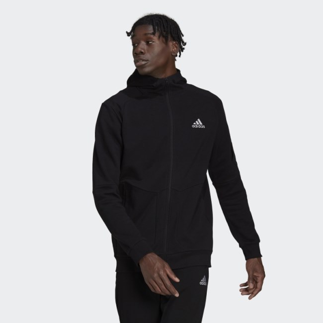 Black Essentials4Gameday Full-Zip Hoodie Adidas