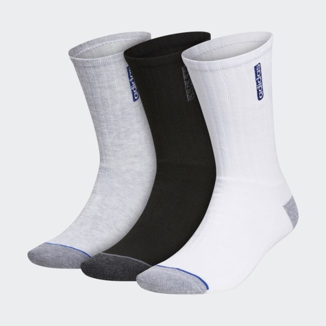 White Adidas Classic Cushioned Crew Socks 3 Pairs