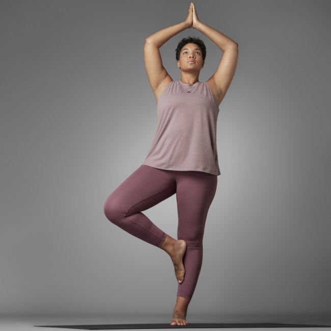 Purple Adidas Authentic Balance Yoga Tank Top