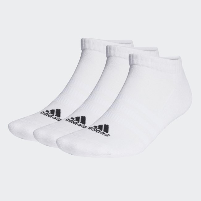 Cushioned Low-Cut Socks 3 Pairs Adidas White