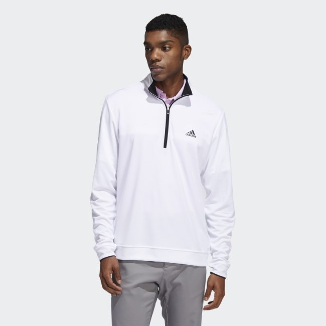 White Quarter-Zip Pullover Adidas