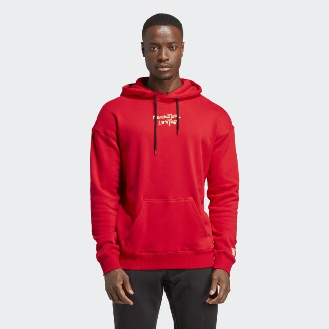 Adidas Manchester United Chinese Story Hoodie Scarlet