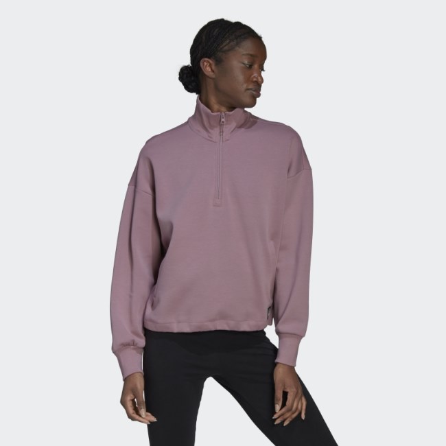 Adidas Mauve Future Icons Quarter-Zip Sweatshirt