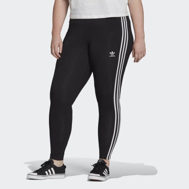 Black Adicolor Classics 3-Stripes Tights (Plus Size) Adidas