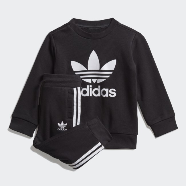 Adidas Black Crew Sweatshirt Set