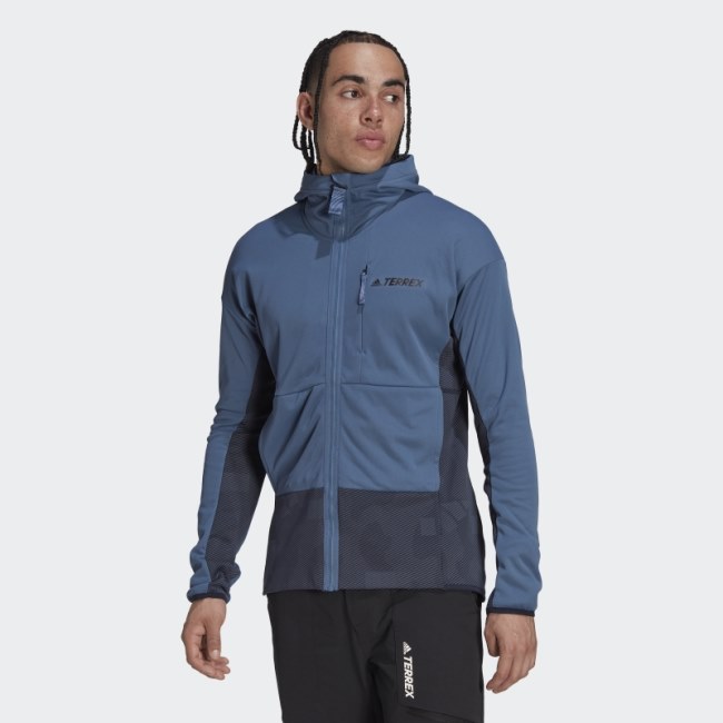 Adidas Terrex Zupahike Hooded Fleece Jacket Steel