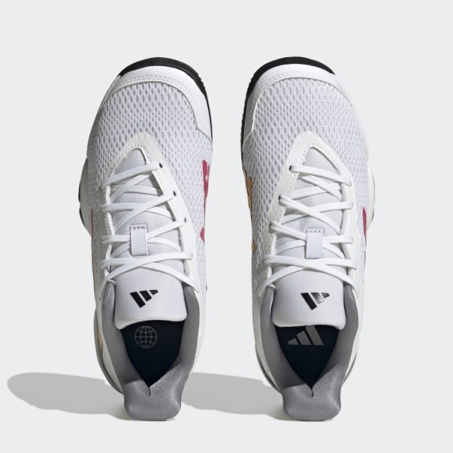 White Barricade Tennis Shoes Adidas