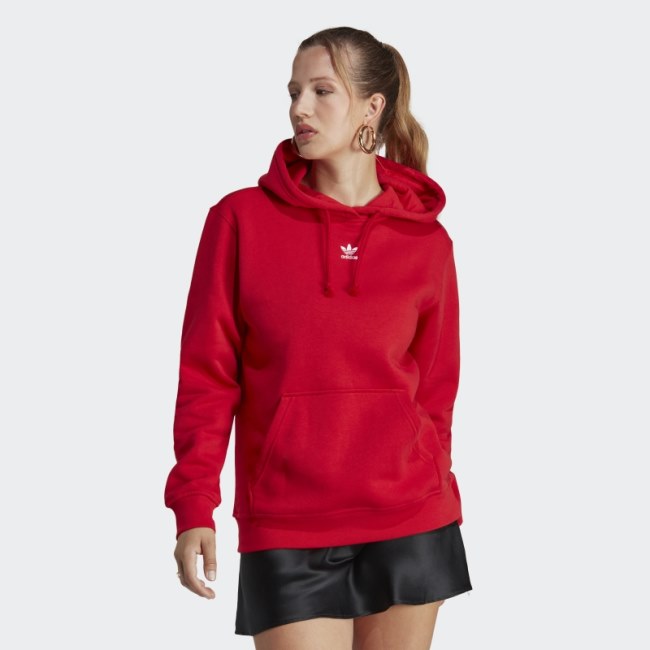 Adidas Scarlet Adicolor Essentials Fleece Hoodie