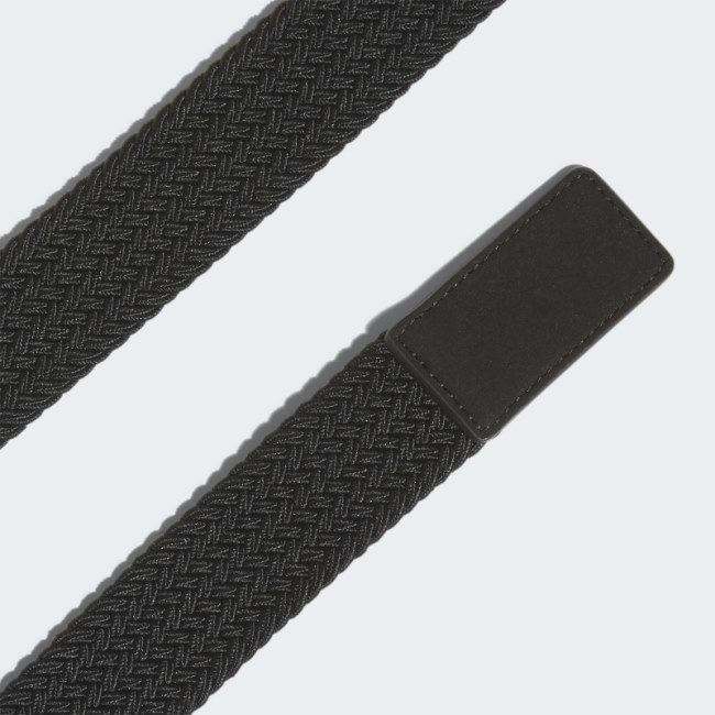 Black Adidas Braided Stretch Belt