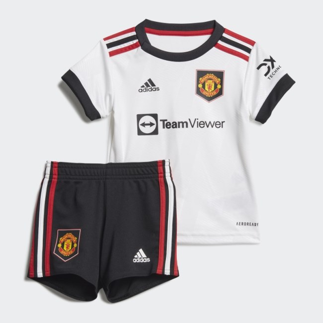 White Adidas Manchester United 22/23 Away Baby Kit