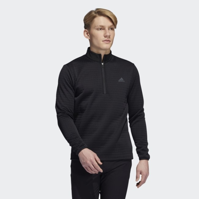 Black DWR 1/4-Zip Sweatshirt Adidas