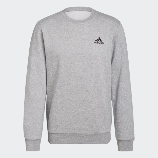Medium Grey Essentials Fleece Sweatshirt Adidas