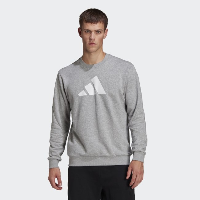 Medium Grey Adidas Future Icons Crew Sweatshirt