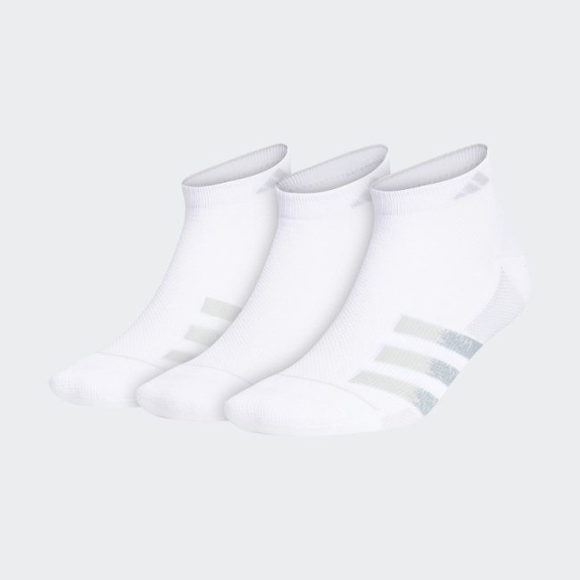 Superlite Stripe Low-Cut Socks 3 Pairs Adidas White
