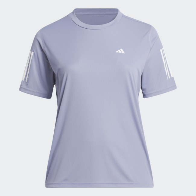 Adidas Silver Violet Own the Run Tee (Plus Size)