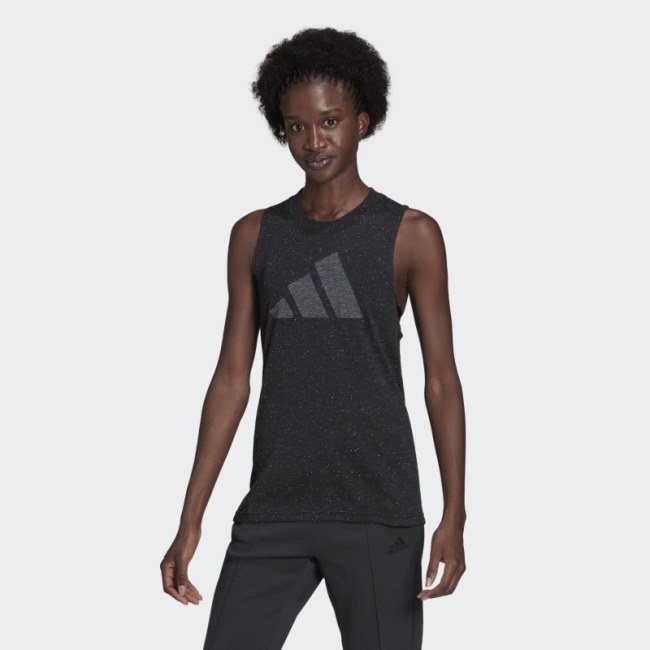 Future Icons Winners 3.0 Tank Top Black Melange Adidas Fashion