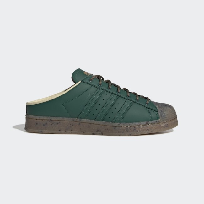 Green Adidas Superstar Plant and Grow Mules