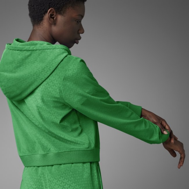 Adidas Adicolor Heritage Now Velour Zip Hoodie Green