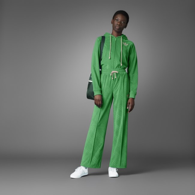 Adidas Adicolor Heritage Now Velour Zip Hoodie Green