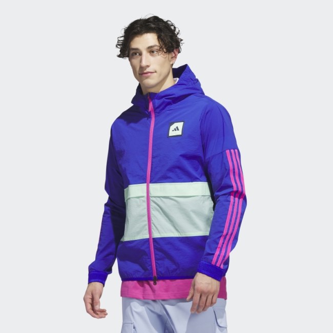 Blue Adidas Men's Adicross X Energy One-Layer Jacket