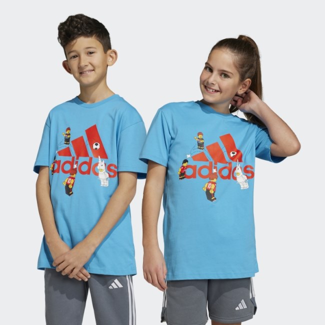 Adidas x LEGO Soccer Badge of Sport Graphic Tee Fresh Splash Fashion