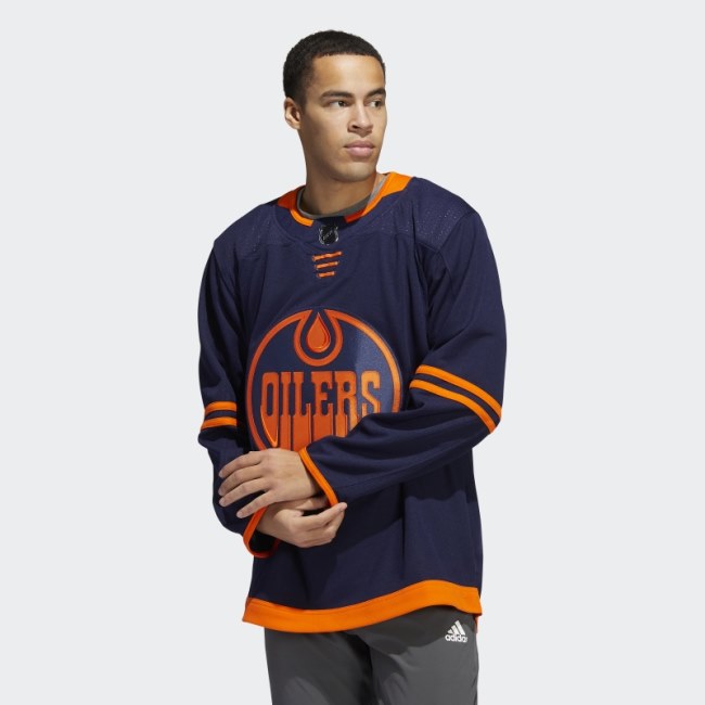 Adidas Oilers Third Authentic Pro Jersey Navy 09 Ccm-Sld