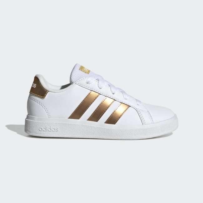 Grand Court Sustainable Lace Shoes Adidas White