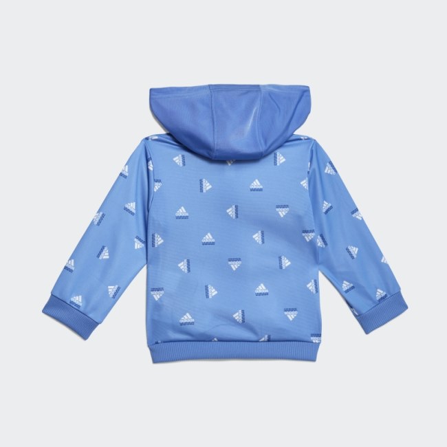 Blue Met Brandlove Shiny Polyester Track Suit Adidas