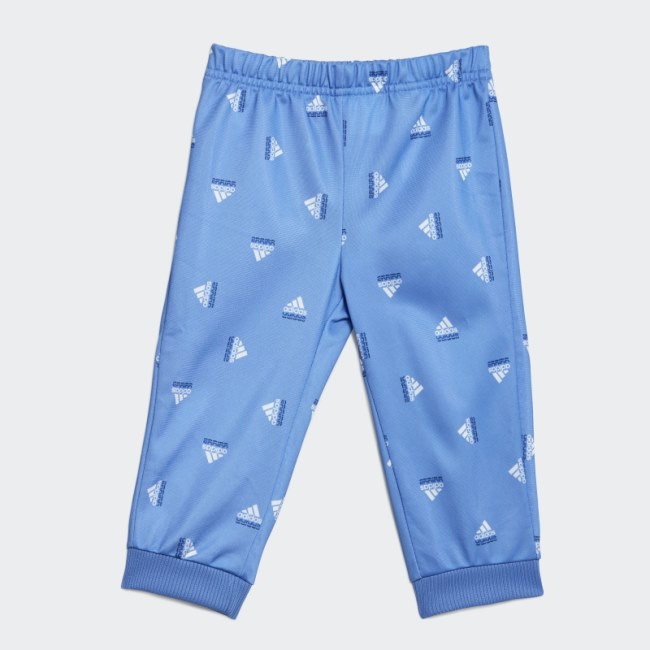 Blue Met Brandlove Shiny Polyester Track Suit Adidas