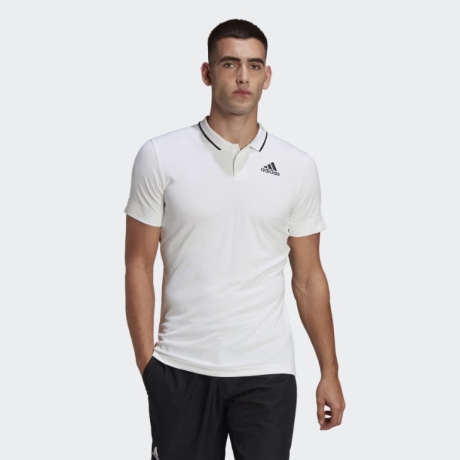 White Tennis Freelift Polo Shirt Adidas