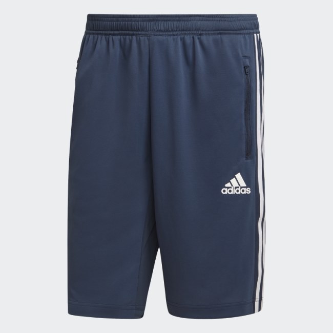 Navy Adidas Designed 2 Move 3-Stripes Primeblue Shorts Hot