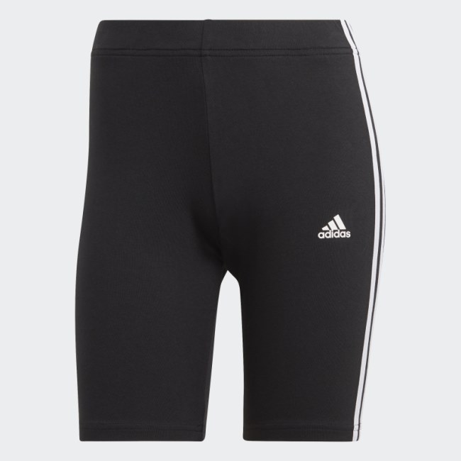 Essentials 3-Stripes Bike Shorts Adidas Black