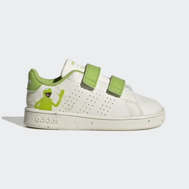 White Adidas x Disney Advantage Muppets Hook-and-Loop Shoes