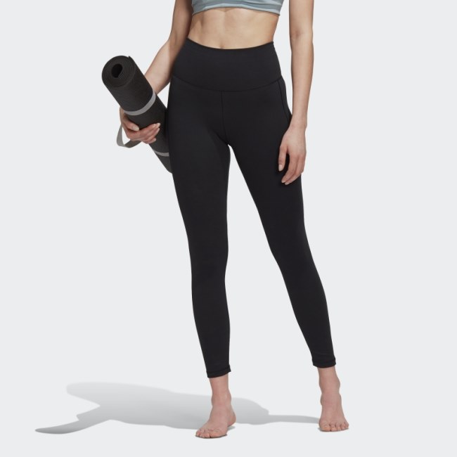 Black Adidas Yoga Studio 7/8 Leggings Hot