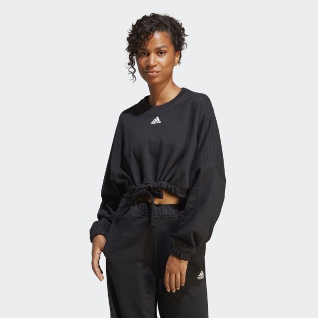 Adidas Black Dance Crop Versatile Sweatshirt