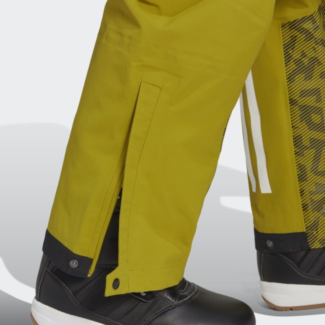 Adidas Terrex 3-Layer Post-Consumer Nylon Snow Tracksuit Bottoms Olive