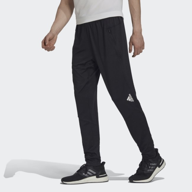 Adidas Black D4T Workout Warm Joggers