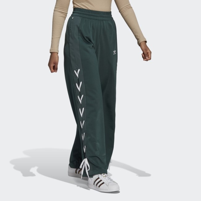 Always Original Laced Wide Leg Pants Adidas Mineral Green
